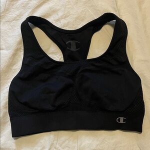 Champion Women's Black Mesh Racerback Sports Bra